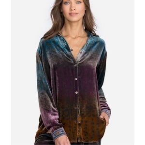 NWT Johnny Was ombré cheetah velvet oversized top size Medium